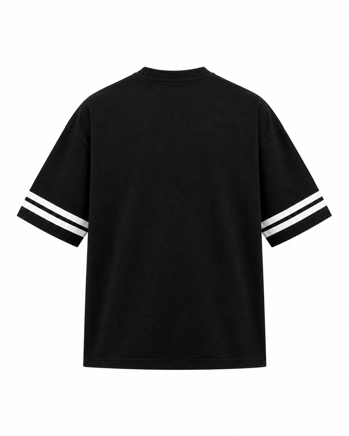 Oversized Striped-Sleeve Tee | RawDrip Pakistan