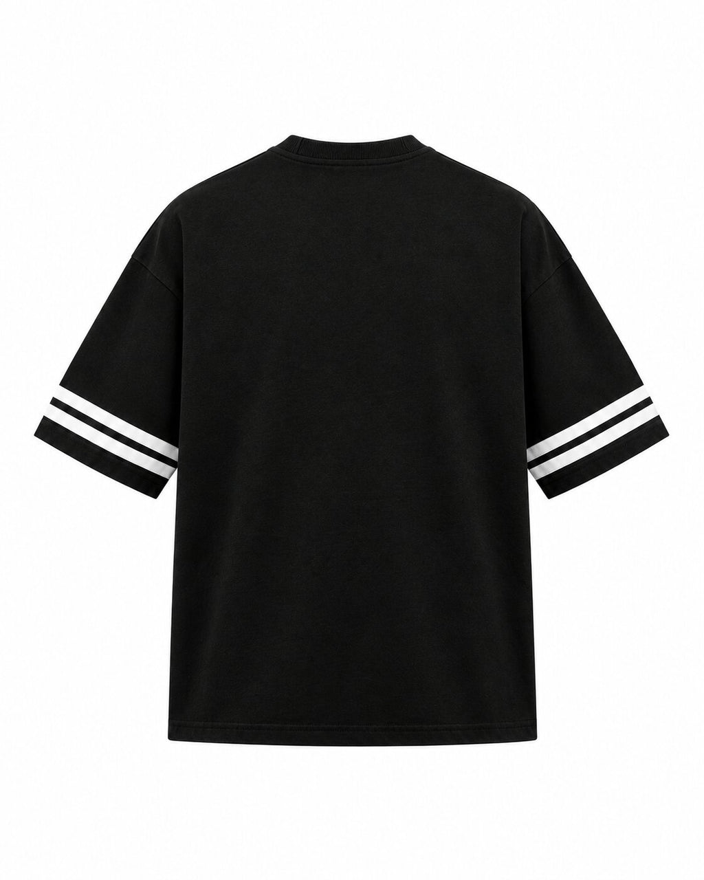 Oversized Striped-Sleeve Tee | RawDrip Pakistan