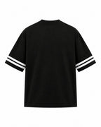 Oversized Striped-Sleeve Tee | RawDrip Pakistan