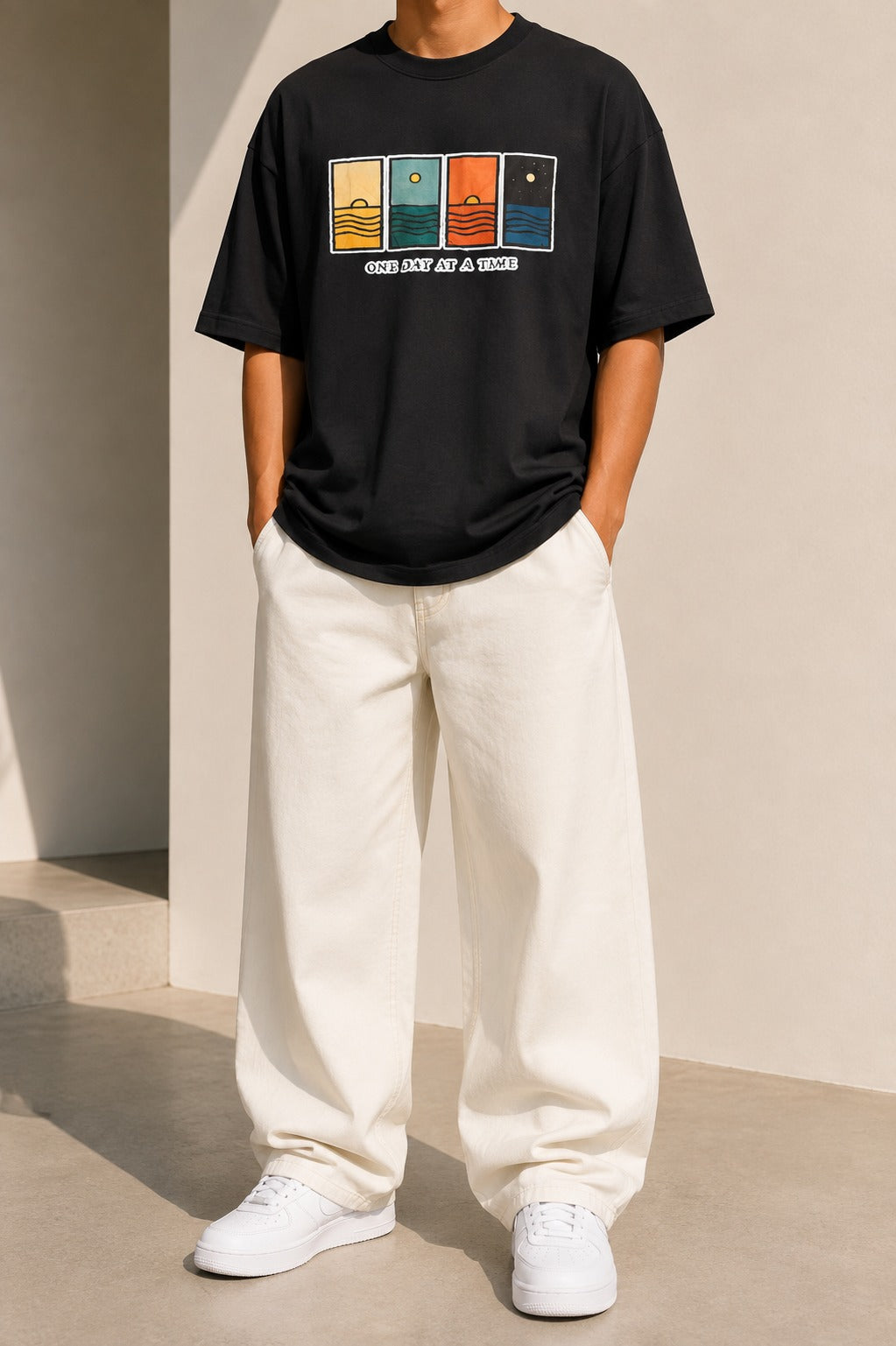 One Day At A Time Drop Shoulder Tee