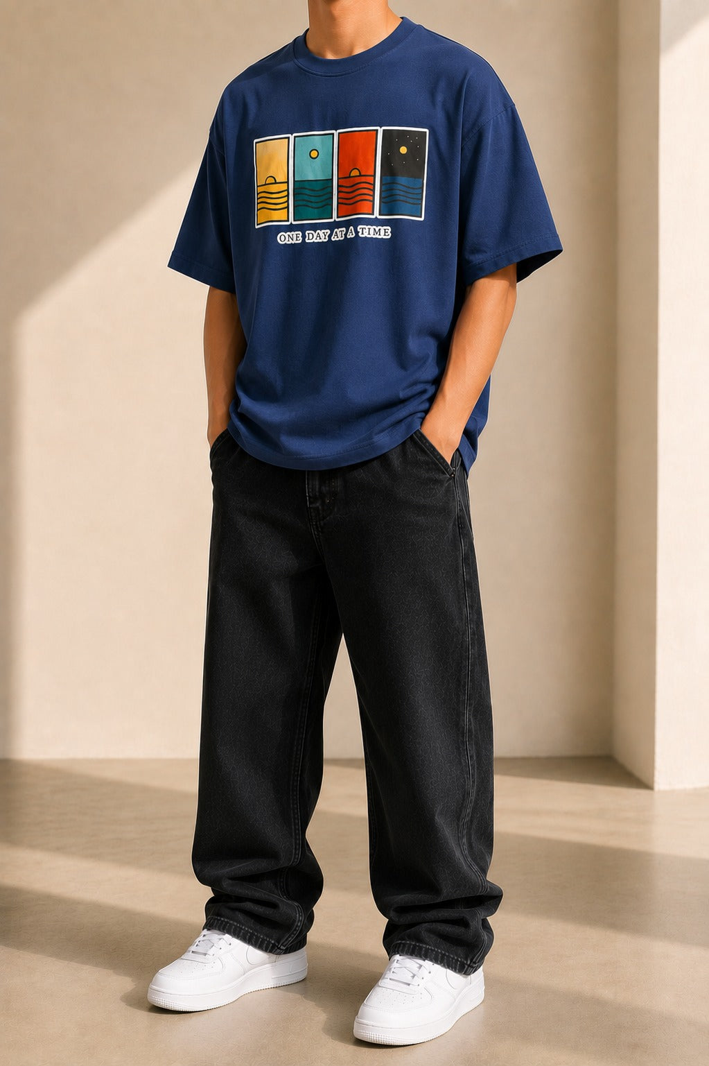 One Day At A Time Drop Shoulder Tee