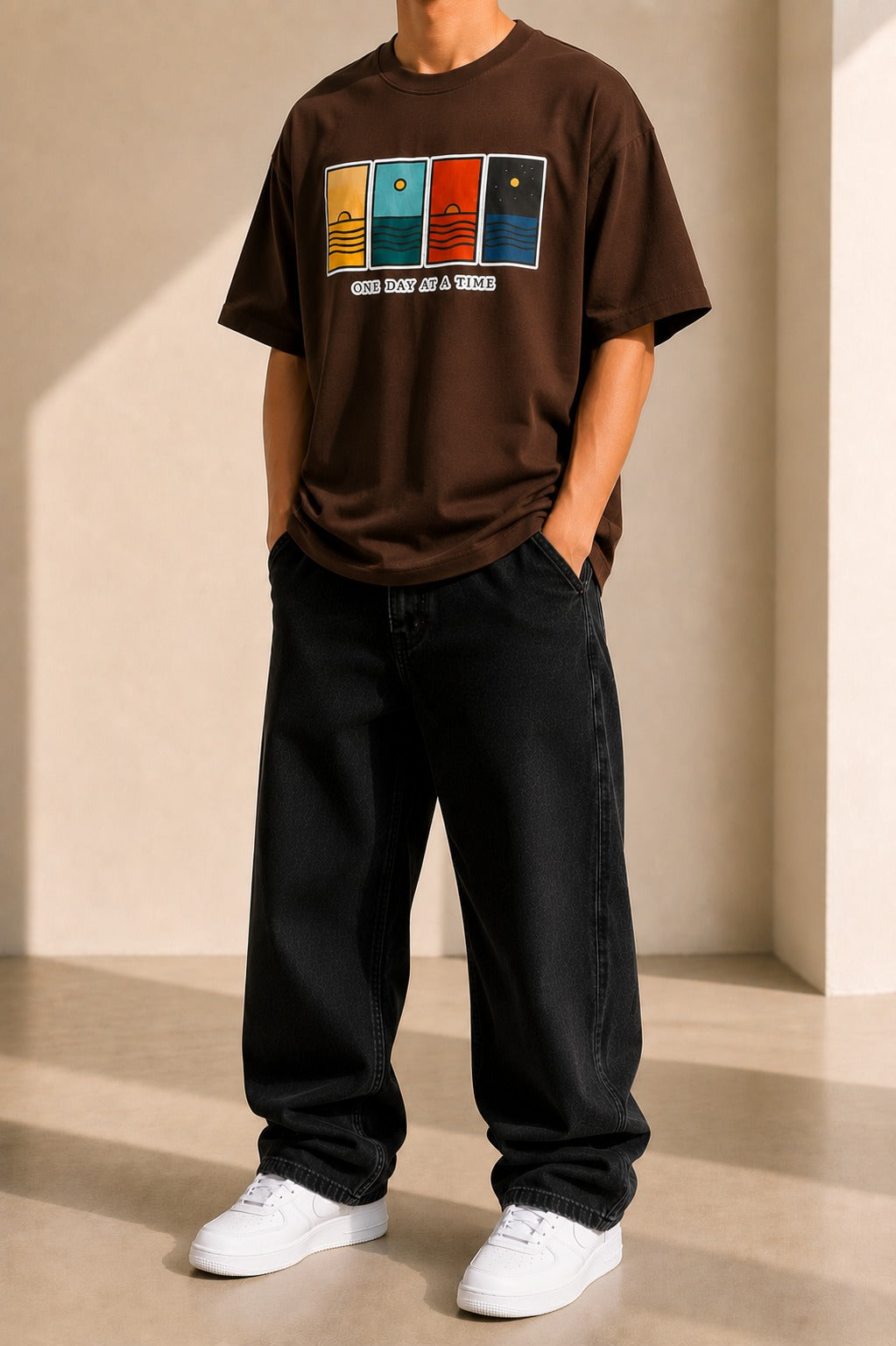 One Day At A Time Drop Shoulder Tee