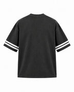 Oversized Striped-Sleeve Tee | RawDrip Pakistan