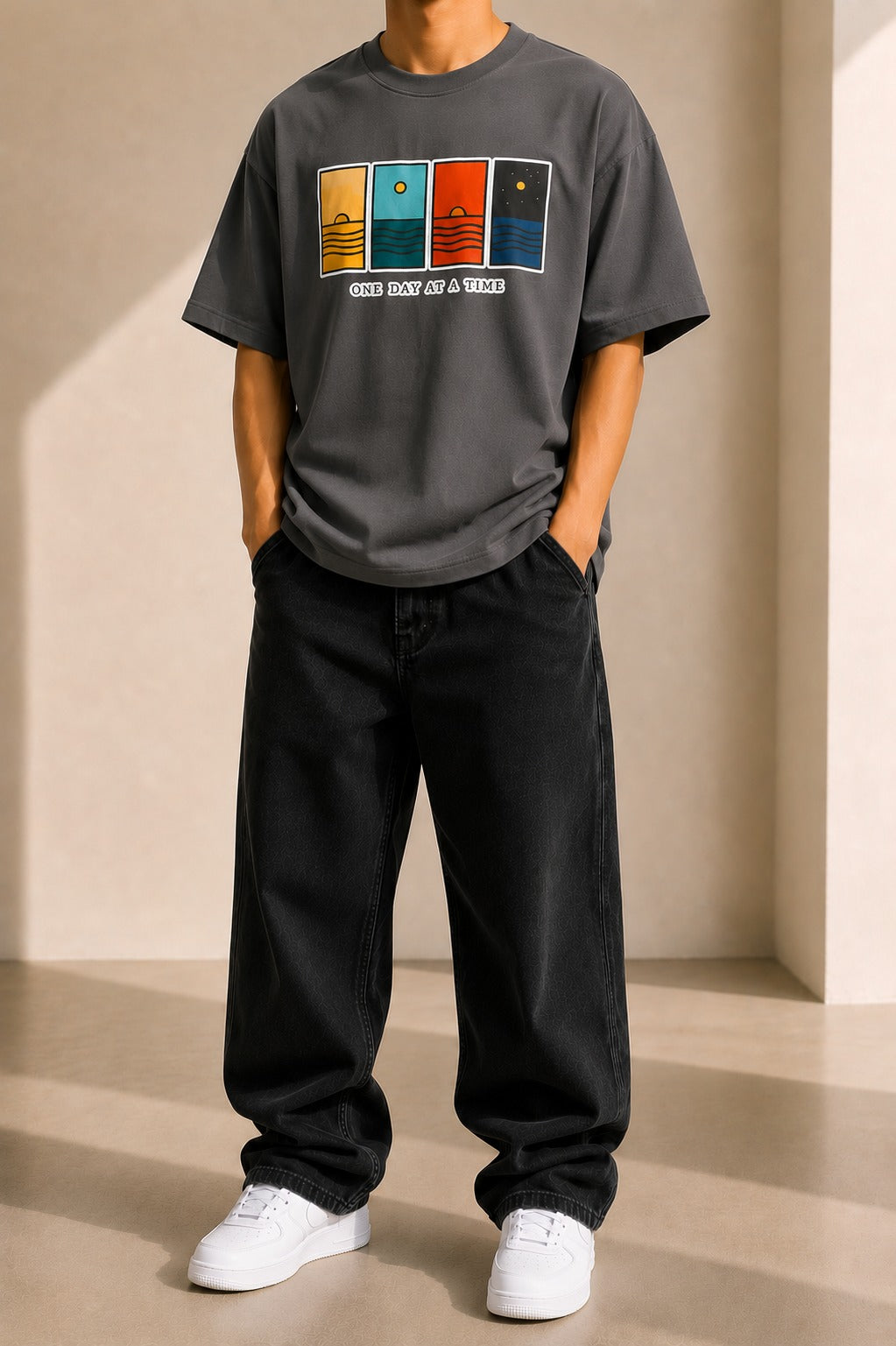 One Day At A Time Drop Shoulder Tee