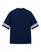 Oversized Striped-Sleeve Tee | RawDrip Pakistan