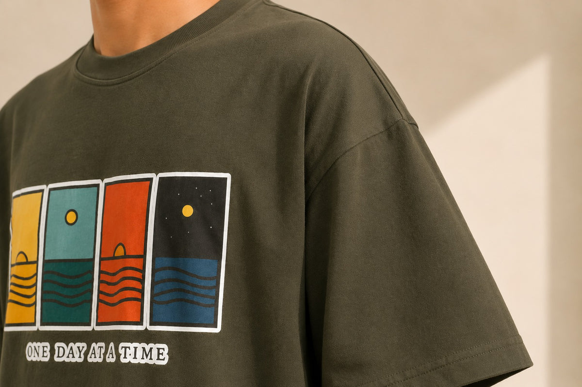One Day At A Time Drop Shoulder Tee