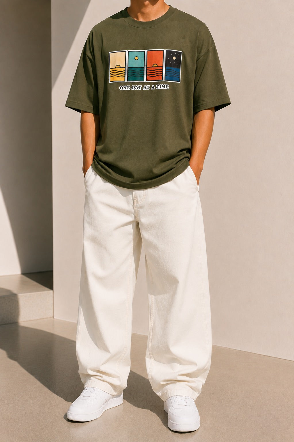 One Day At A Time Drop Shoulder Tee
