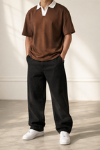 Ribbed Collar Polo